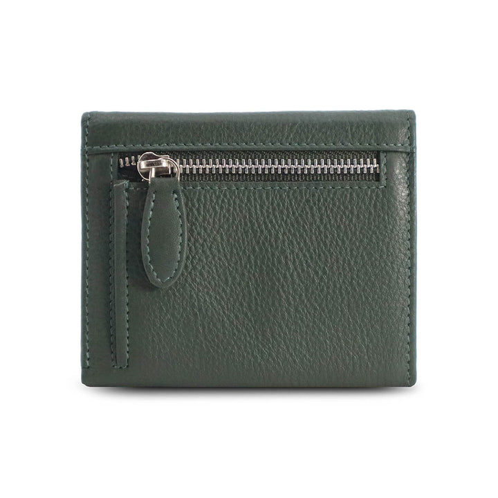 Handcrafted Card Wallet Dark Moss Green