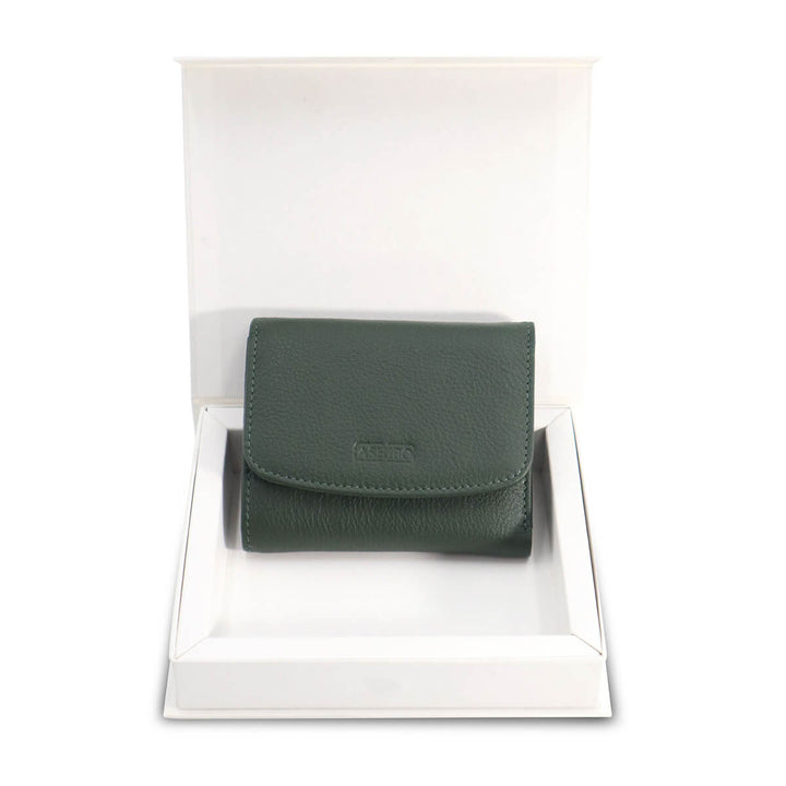 Handcrafted Card Wallet Dark Moss Green