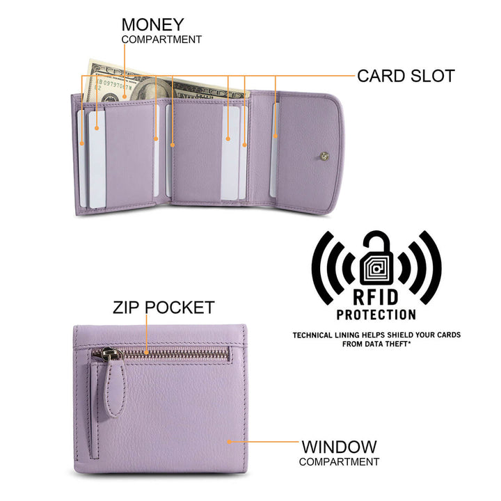 Handcrafted Card Wallet Lavender