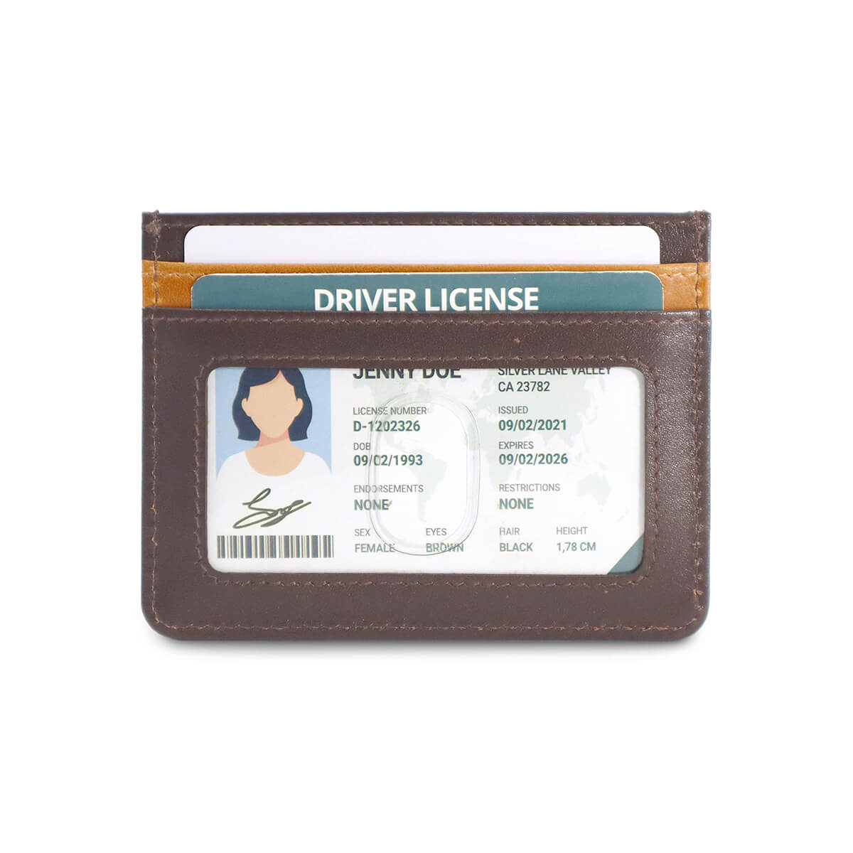 Handcrafted Card Holder Brown Tan