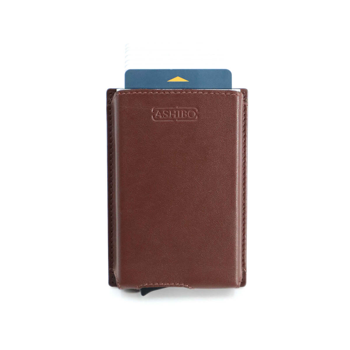Metal Card Case Brown