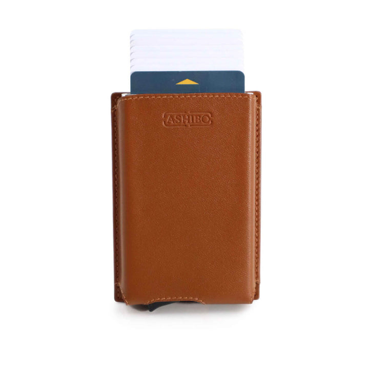 Metal Card Case Tan