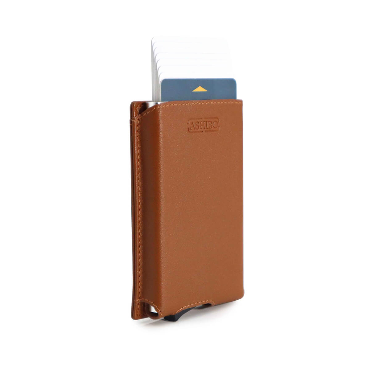 Metal Card Case Tan