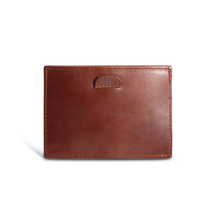 Handcrafted Card Holder Brown
