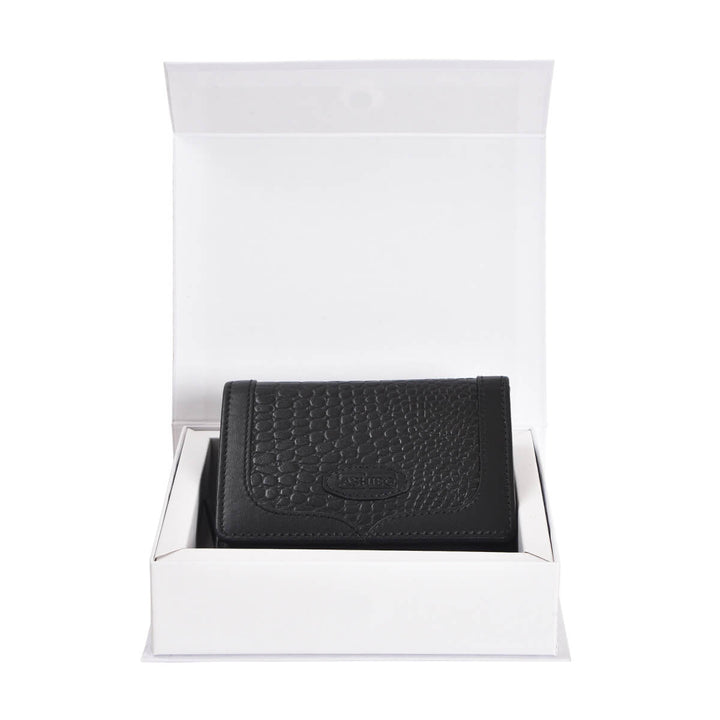Croco Clutch Wallet Black