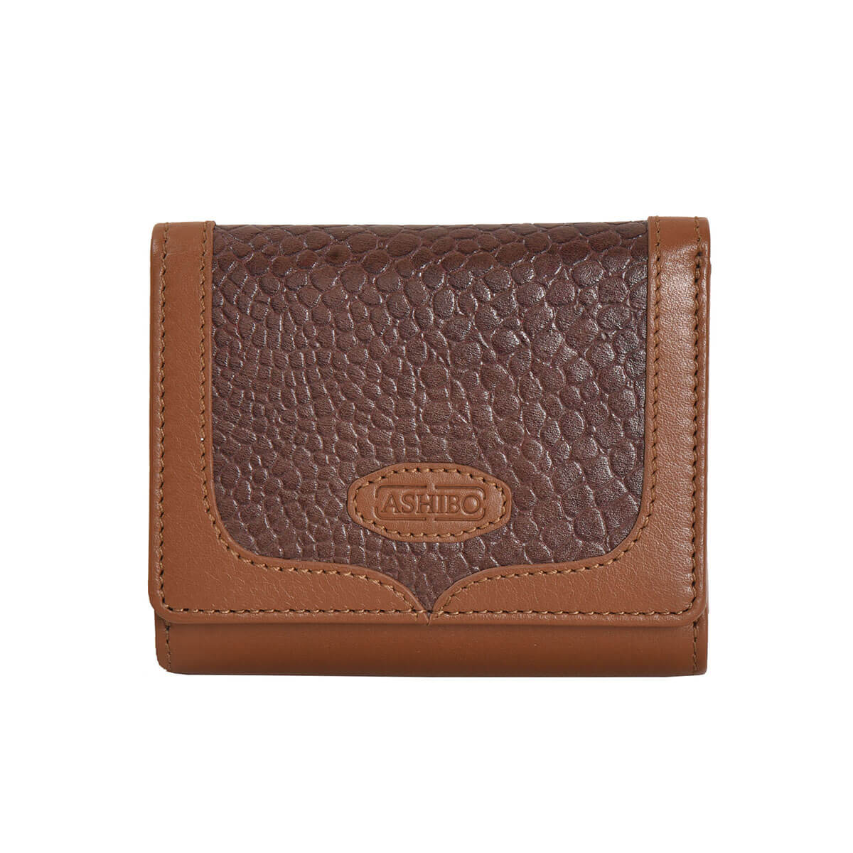 Croco Clutch Wallet Brown