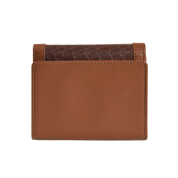 Croco Clutch Wallet Brown