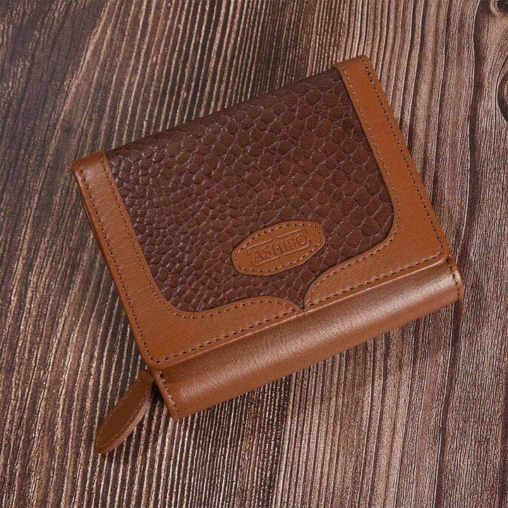 Croco Clutch Wallet Brown