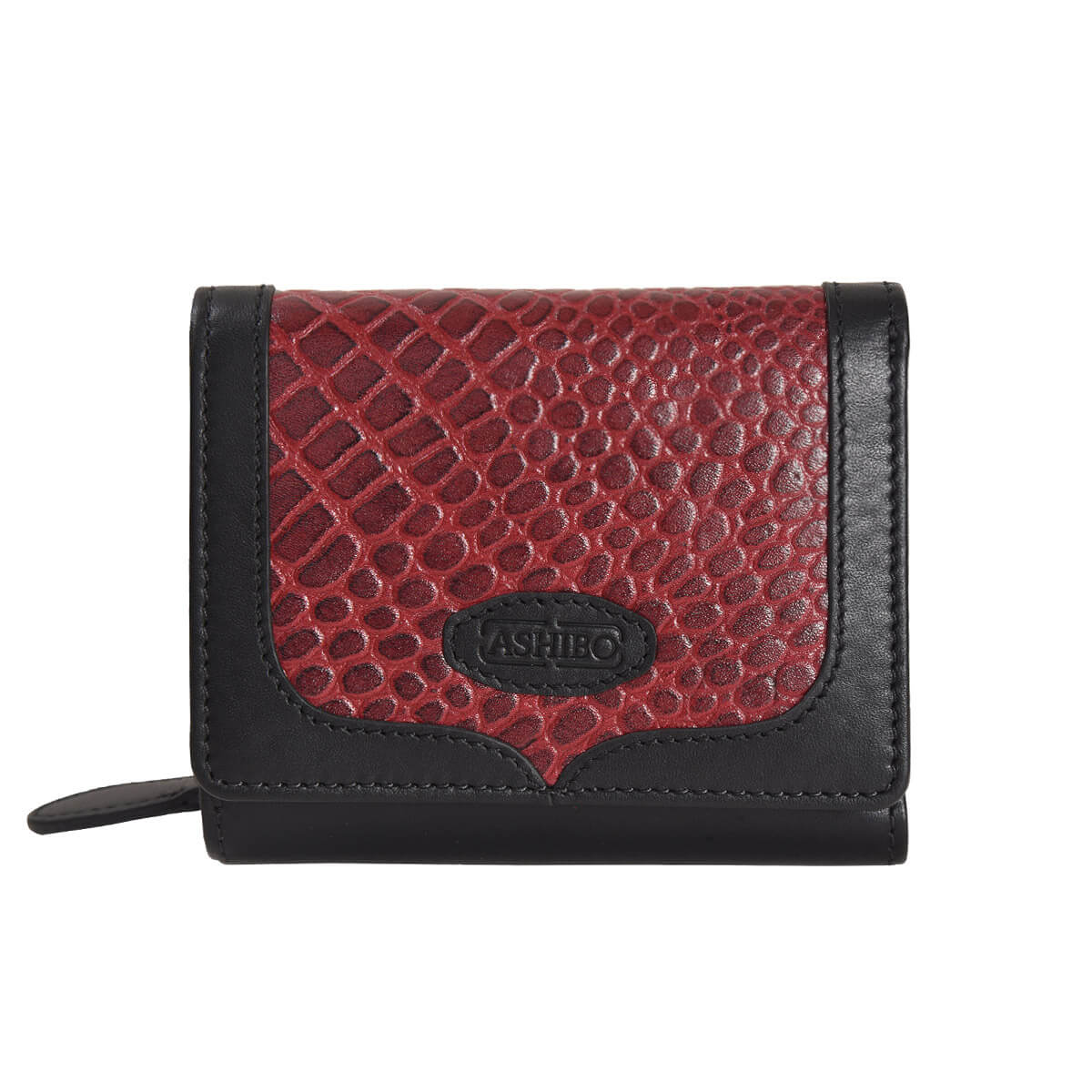 Croco Clutch Wallet Burgundy