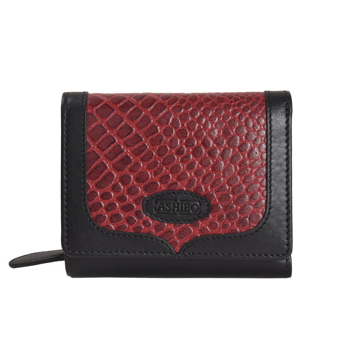 Croco Clutch Wallet Burgundy