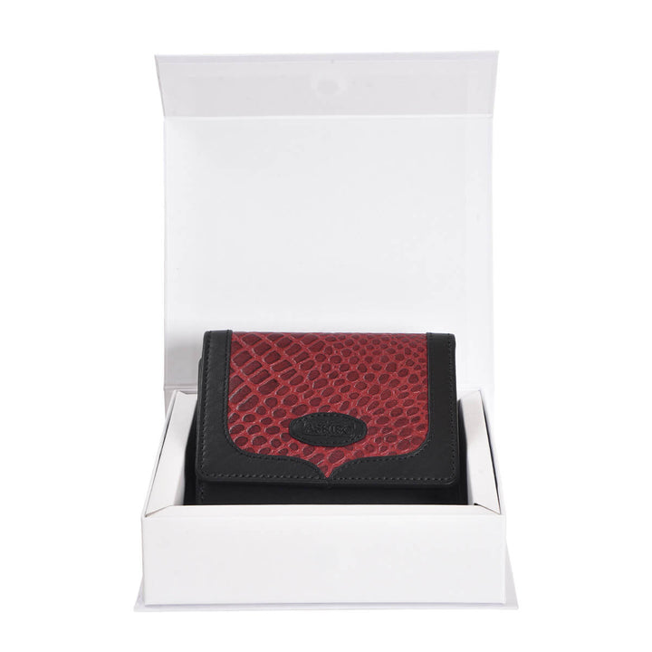 Croco Clutch Wallet Burgundy