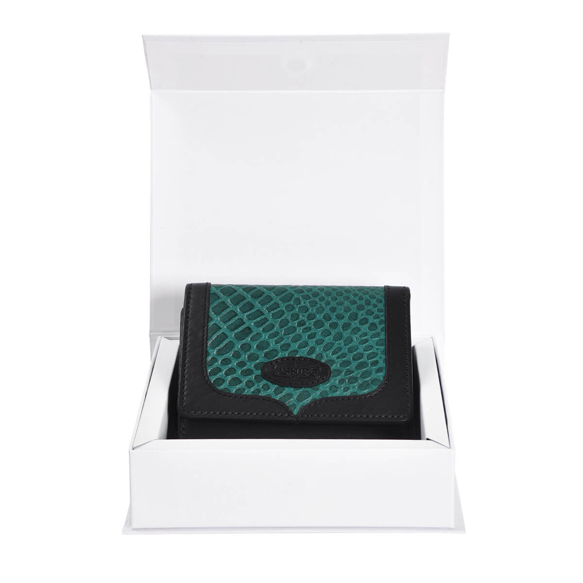 Croco Clutch Wallet Green